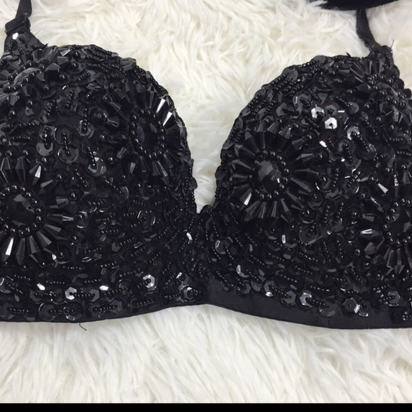 Black BEADED Madonna...Selena BRA!!!  AMAZING!!!! - Picture 10 of 15